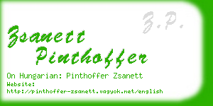 zsanett pinthoffer business card